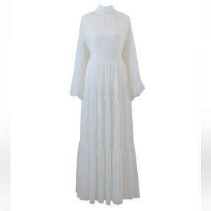 Batul the Collection white chiffon dress in size XS